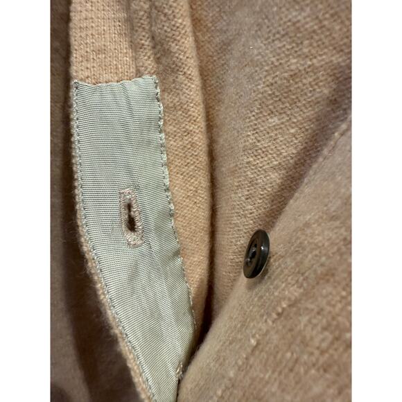 Snow Lotus vintage vneck cream colored cardigan sweater - Picture 7 of 8